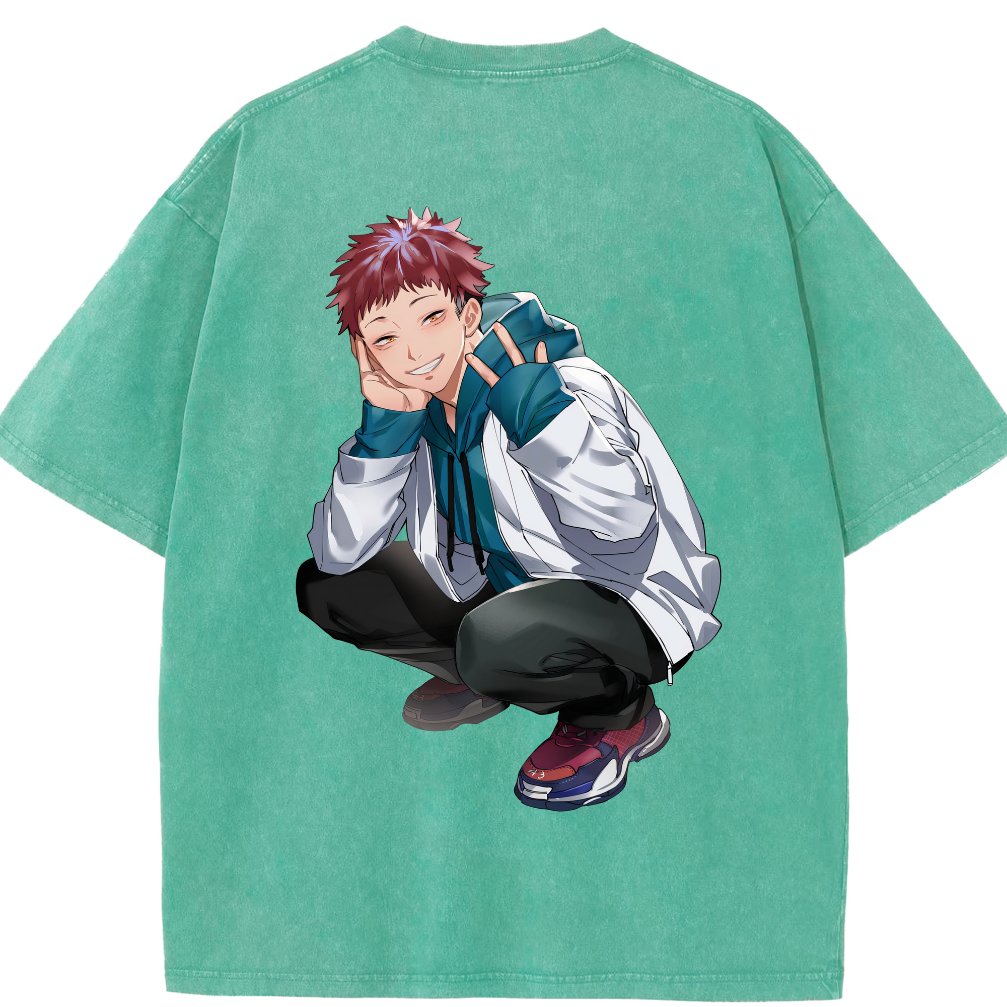 （画像用） 呪術廻戦 Jujutsu Kaisen 綿100% ヴィンテージ風 半袖Tシャツ（背面プリント）